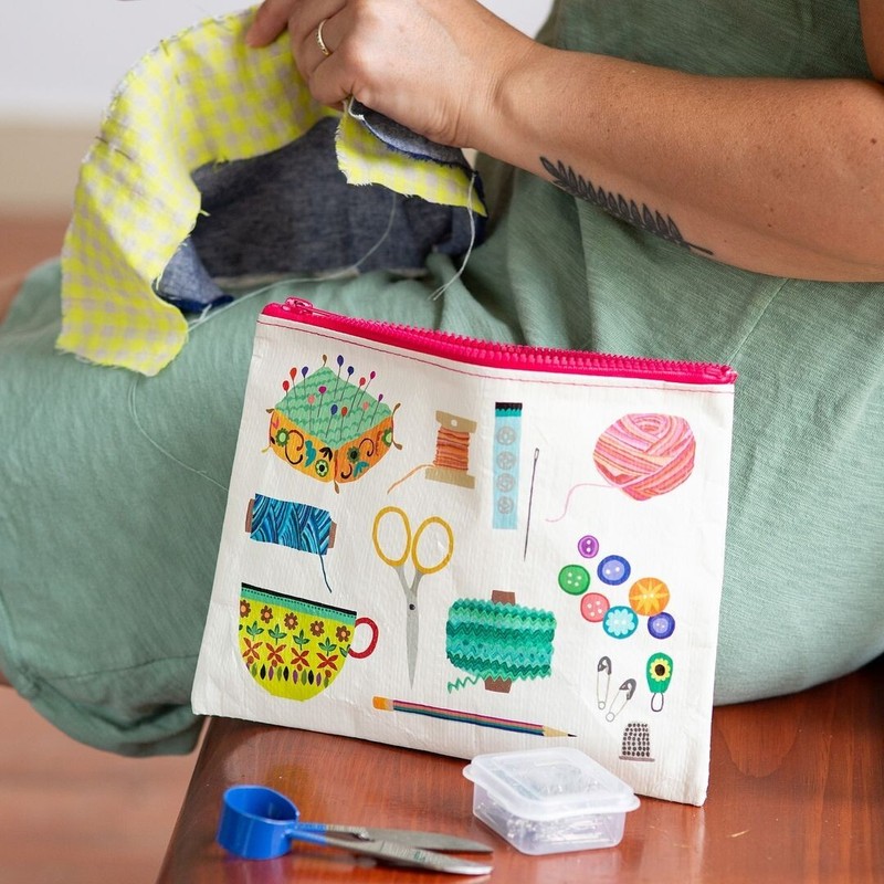 BlueQ & Primitives by Kathy Funny Zipper Pouch | Perfect for notepads, pens gallery
