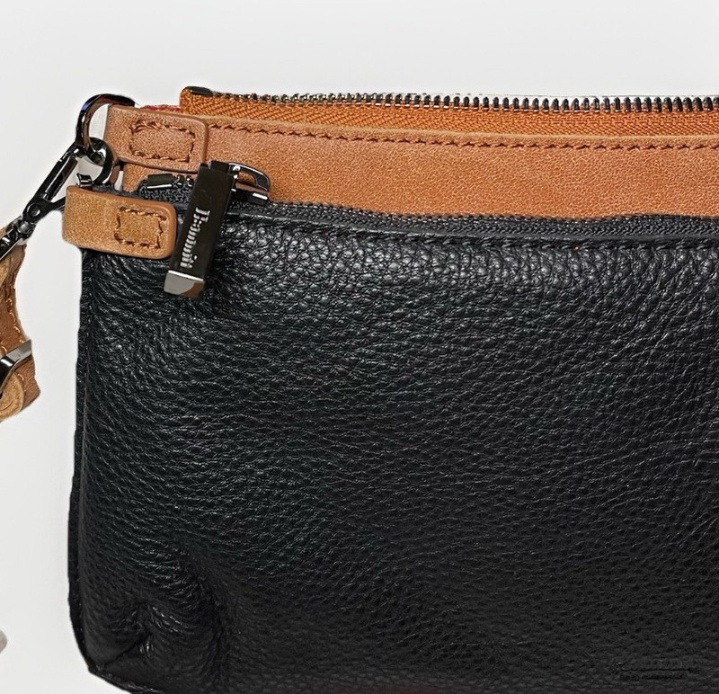 NEW Hammitt NATHAN Convertible Bag-2 In 1 Gunmetal Hardware In Saddle/Black RARE gallery