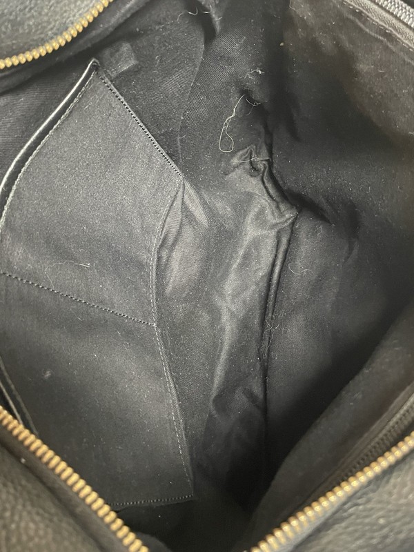Aspen Pebbled Leather Shoulder Bag Purse Black Large Workwear Classic gallery