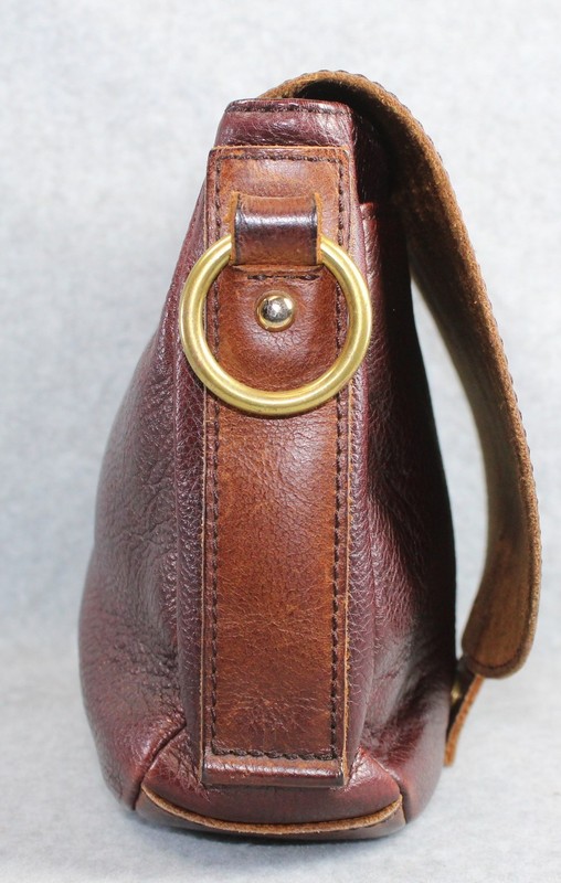Osgoode Marley Phoebe Flap Saddle Bag Brown Leather Boho Messenger Purse gallery