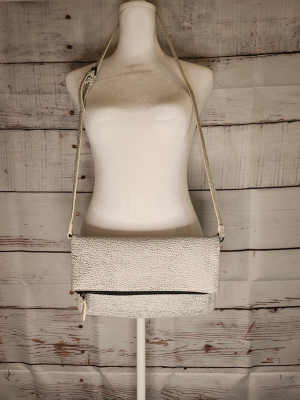 Urban Expression Crossbody Handbag Black White Vegan Leather Adjustable Straps