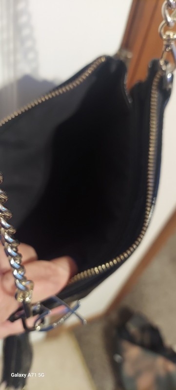 Love Victoria Secret Crossbody Bag Purse Black Sequence Lips Angel Wings gallery
