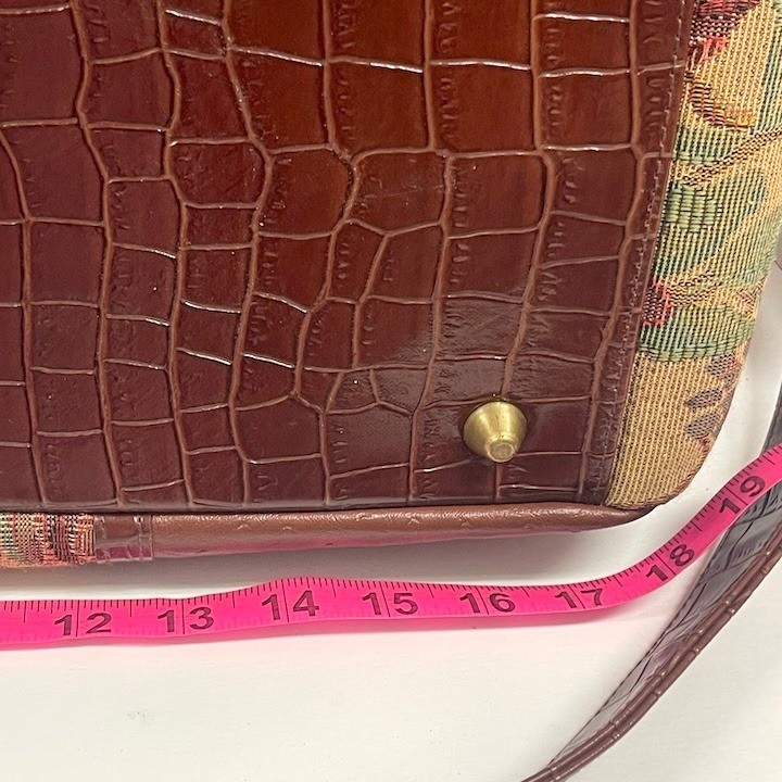 Vintage Patchwork Tapestry Weekender Travel Carpet Bag Large 18" gallery