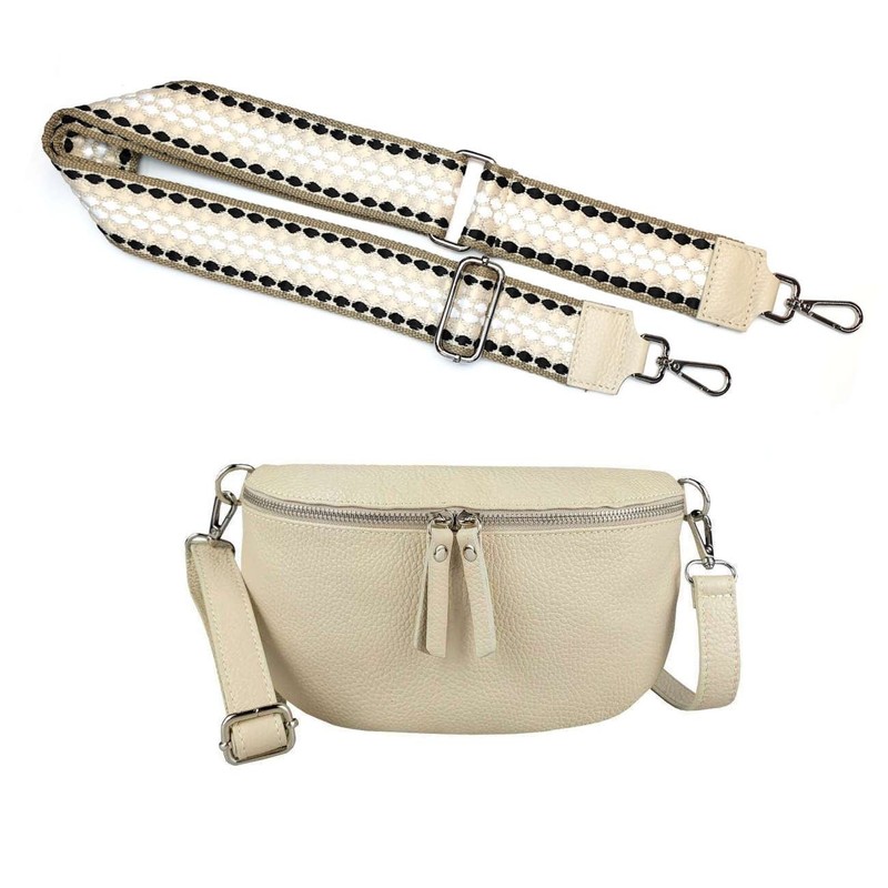 LADIES SET LEATHER CROSS OVER BODY BAG BAG Shoulder Strap HIP CHEST BELT gallery