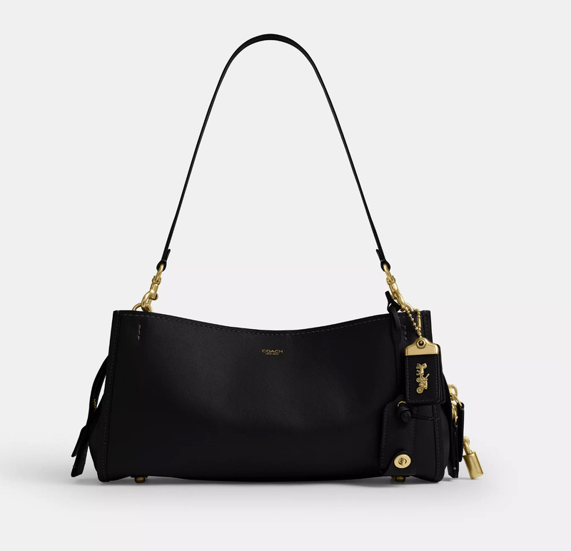 Coach Rogue Shoulder Bag 34 Soft Grain Leather Handbag CCX18 B4/BK Black New