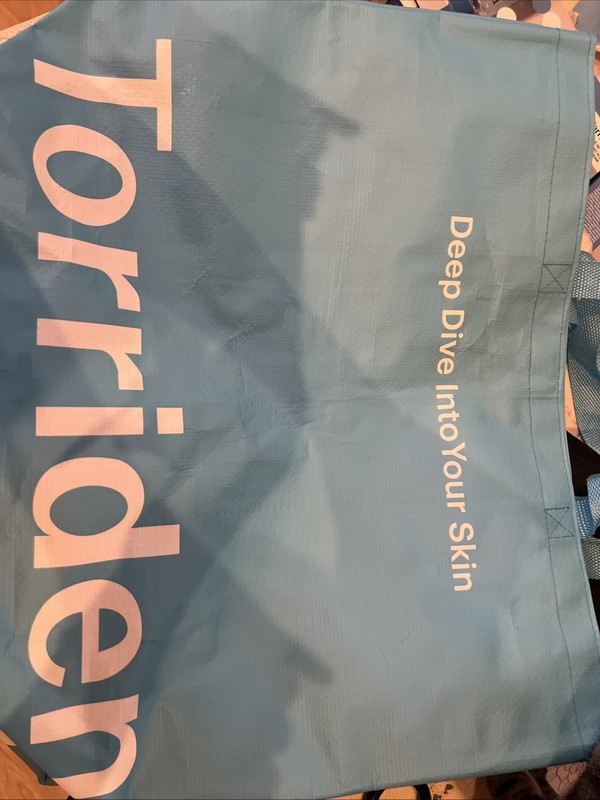 2 Torriden Dive Deep Into Your Skin Huge Blue Tote Bag / NEW