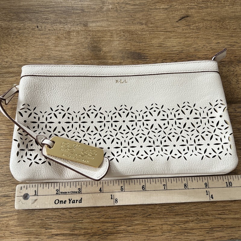 Lauren Ralph Lauren Clutch Faux Leather Unlined Cutouts gallery