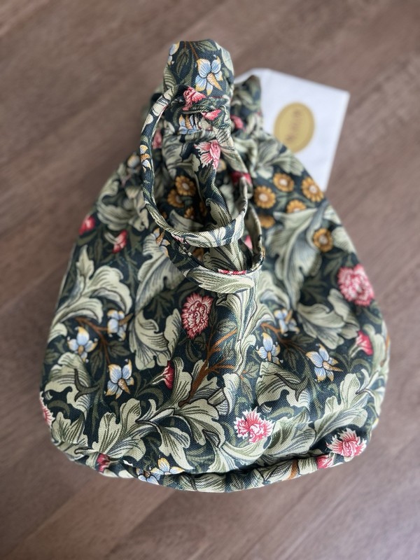 William Morris Floral Tapestry Mini Backpack Pocket Drawstring