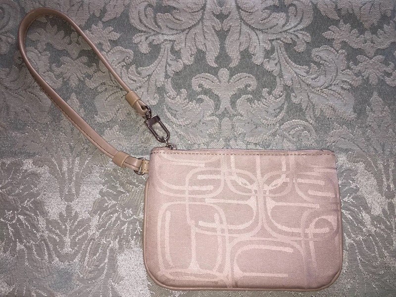 EXPRESS Small Beige Wristlet 6×4-1/4 Zipper