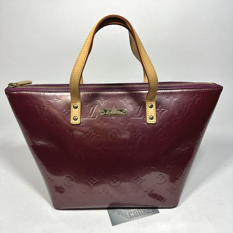 Louis Vuitton Bellevue GM Amarante Vernis Patent Leather Deep Burgundy Tote Bag gallery