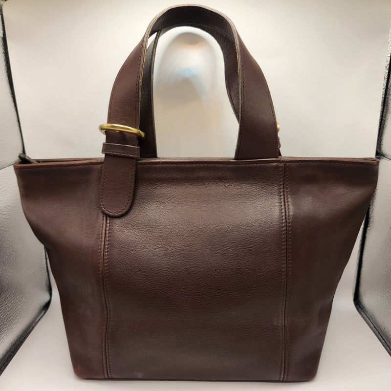 Vintage Coach Waverly Tote Leather Mahogany Bag #4133