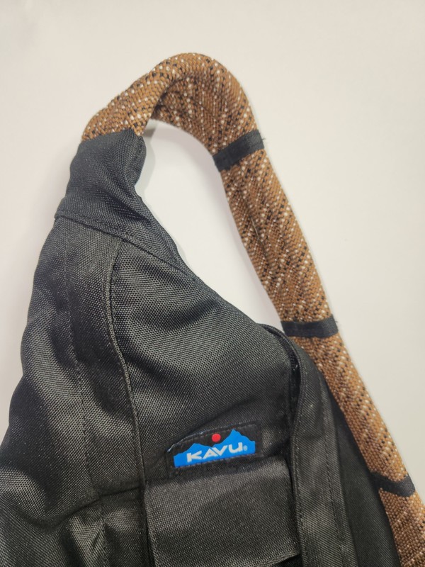 KAVU Original Rope Sling Bag Polyester Crossbody Backpack Black