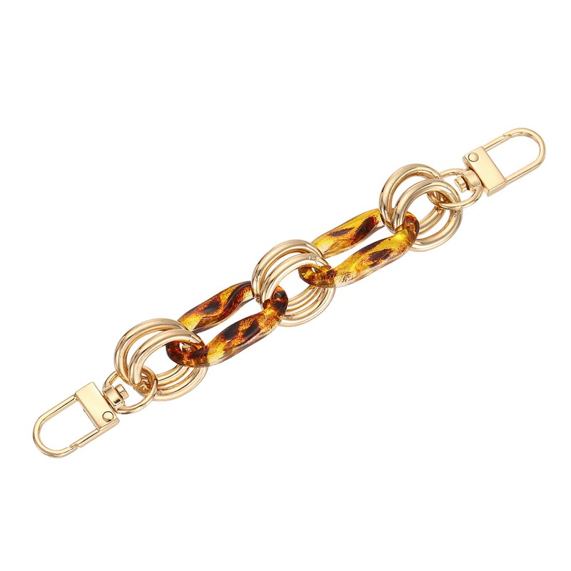 6.3″ Purse Extender Chain, Acrylic Chain Decorative Strap, Amber