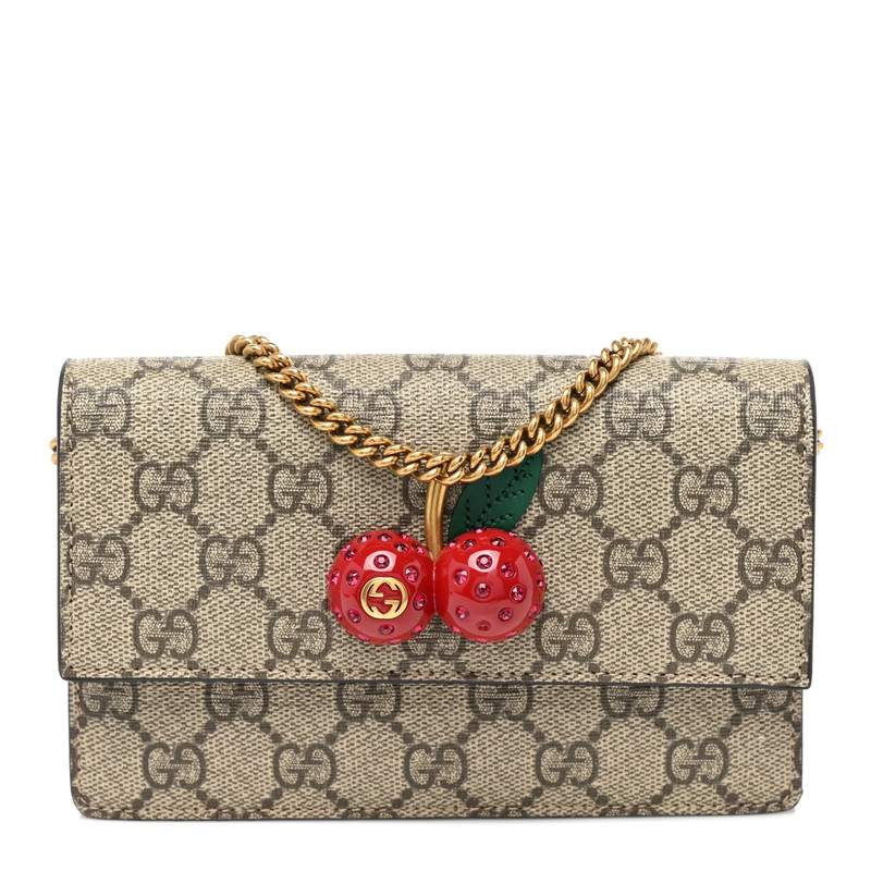 GG Supreme Monogram Mini Cherry Chain Bag BF00225