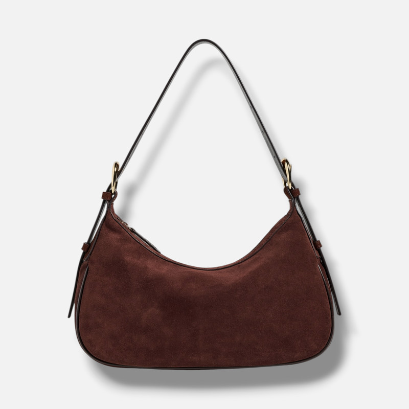 Staud Women’s Brown Suede Leather Pine Shoulder Bag