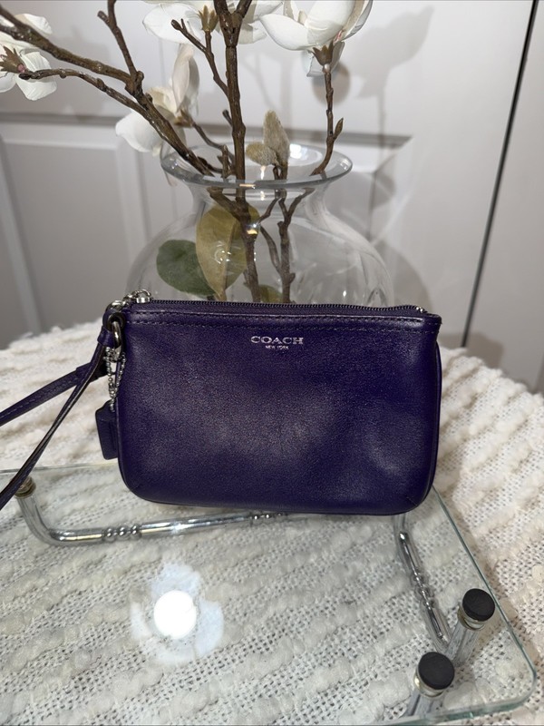 Coach Nolita Purple Wristlit EUC