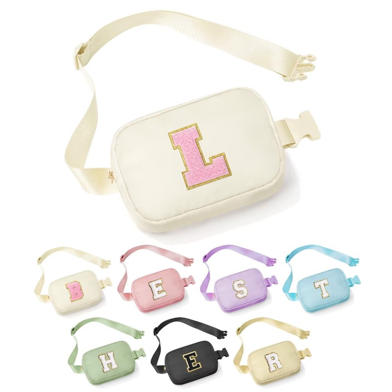 YOOLIFE Birthday Gifts for 3 4 5 6 7 8 9 10 Year Old Girl, Initial Fanny Pack…
