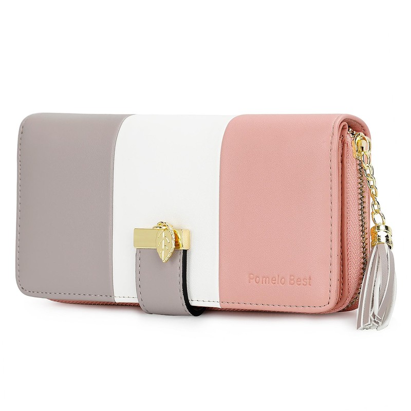 Women’s Large Capacity Zipper Wallet PU leather 9 Card Holder Purse Chic Style