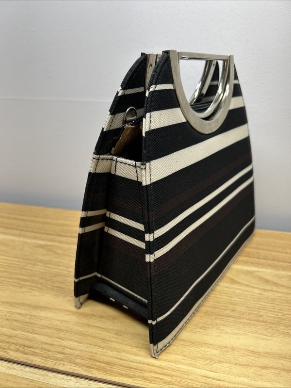 Black ,Brown And Cream Purse 👜 With Silver Handles gallery