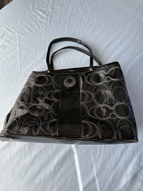 Coach Large Black Leather Genuine E1276F19215