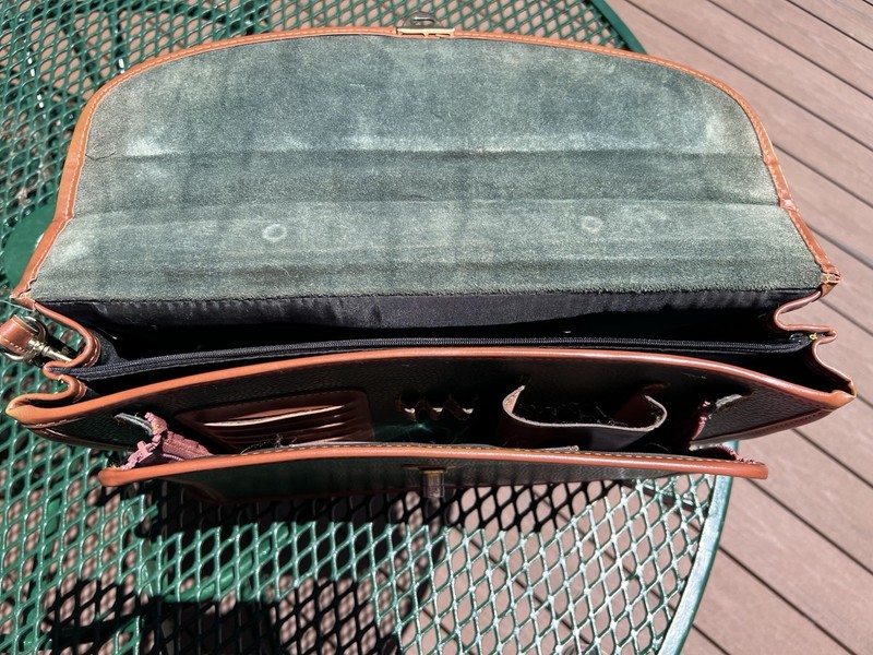 Dooney Bourke Briefcase Top Handle with Shoulder Strap Green Pebbled Leather gallery