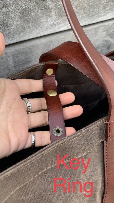 Large shoulder bag with leather handle, multiple pockets with zipper women bag gallery