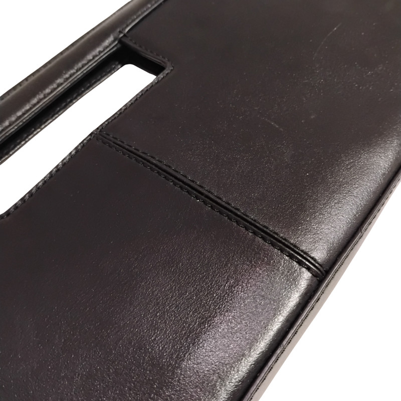 Alfani Leather Clutch | Black | Evening Bag | Small Purse | 14" x 6 1/2" gallery