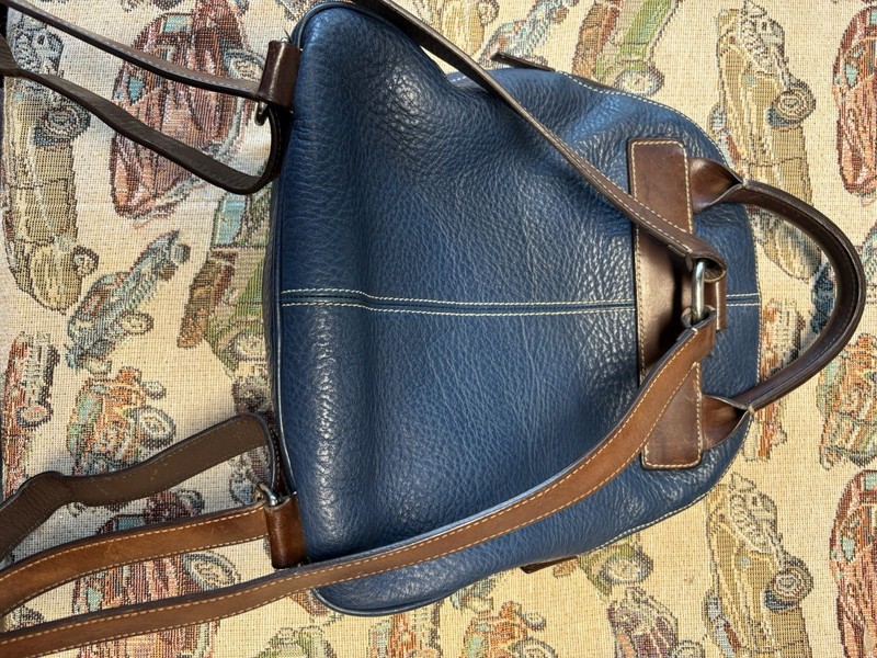 Dooney & Bourke Blue/BrownBackpack Style Bag W/COA Sophisticated Style gallery