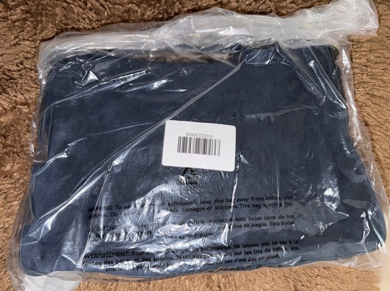 J.Crew Large Berkeley Shoulder Bag Purse in Luxe Suede Darkest Indigo Navy NWT gallery