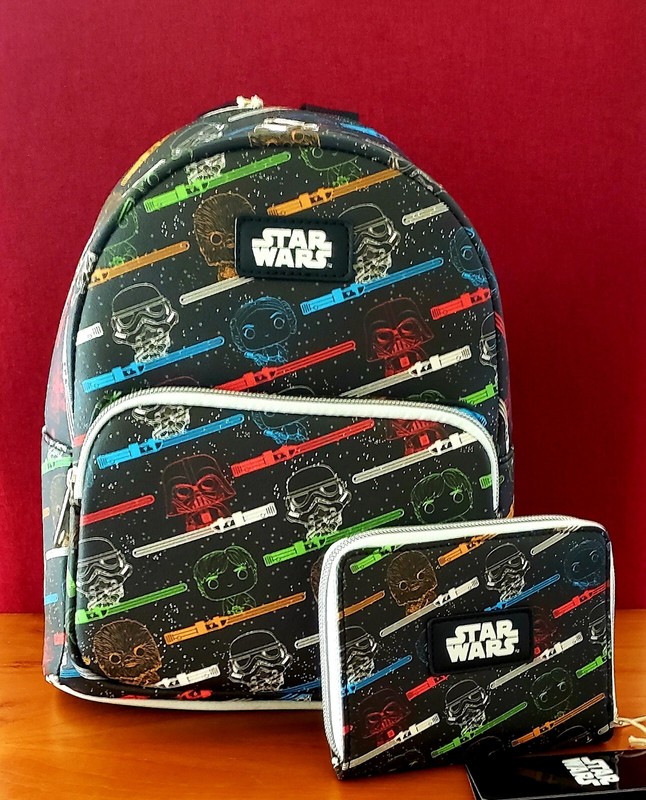 FUNKO POP! MINI BACKPACK: STAR WARS – LIGHT SABER- Backpack/matching wallet NWT