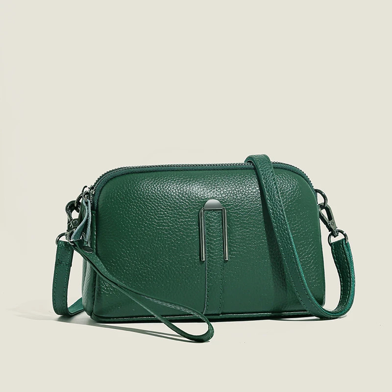 Genuine Leather Bag Luxury Women’s Crossbody Bag for Woman Female Solid Color