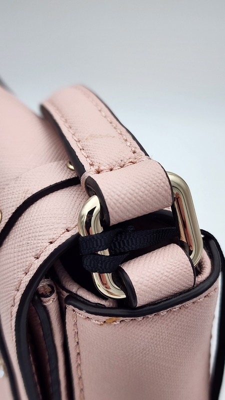KATE SPADE Laurel Way Jeweled Crossbody Flap Bag Pink Saffiano Leather Crystals gallery