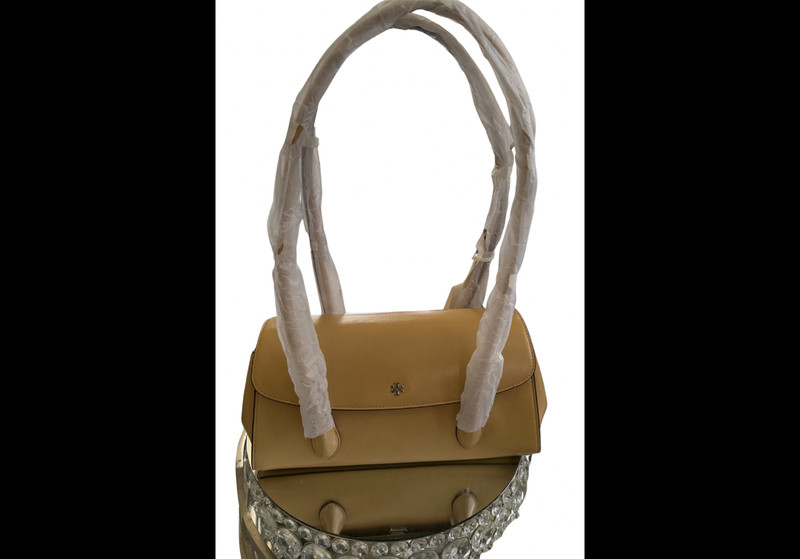 Tory Burch Rory Glazed Satchel Warm Oyste