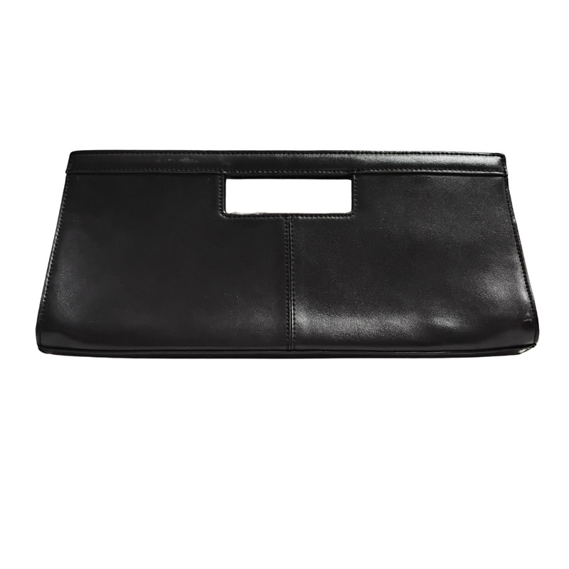 Alfani Leather Clutch | Black | Evening Bag | Small Purse | 14″ x 6 1/2″