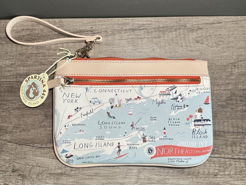 NWT Spartina 449 Northeastern Harbors Wristlet Cape Cod Long Island Newport