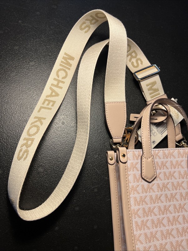 Michael Kors NWT Maple XS Shopper Tote Soft Pink Multi Bag Purse MSRP $198 gallery