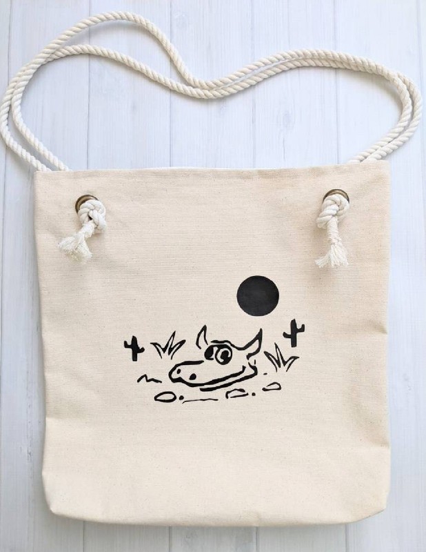 Steer Canvas Tote Bag Western Style Cowboy Rodeo Tote