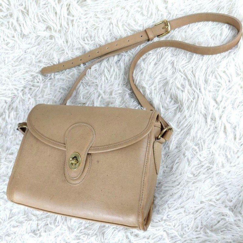 Old Coach Turnlock Metropolitan Grab Tan all leather brown gallery