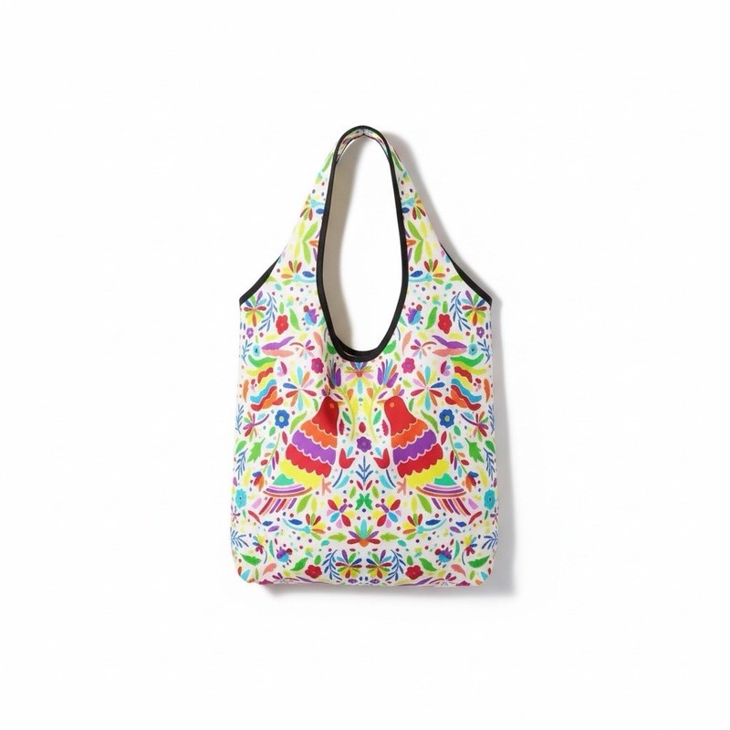 NEW Unisex Colorful Boho Graphic Nylon Tote Travel Shopper Soft Shoulder Bag