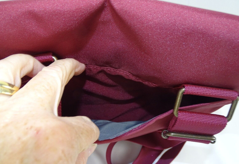 Eddie Bauer Connect Tech Slim Crossbody Bag, Burgundy/Wine, Adjustable Straps gallery