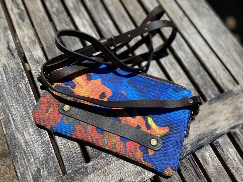 Fabric Crossbody Bag Original Artwork