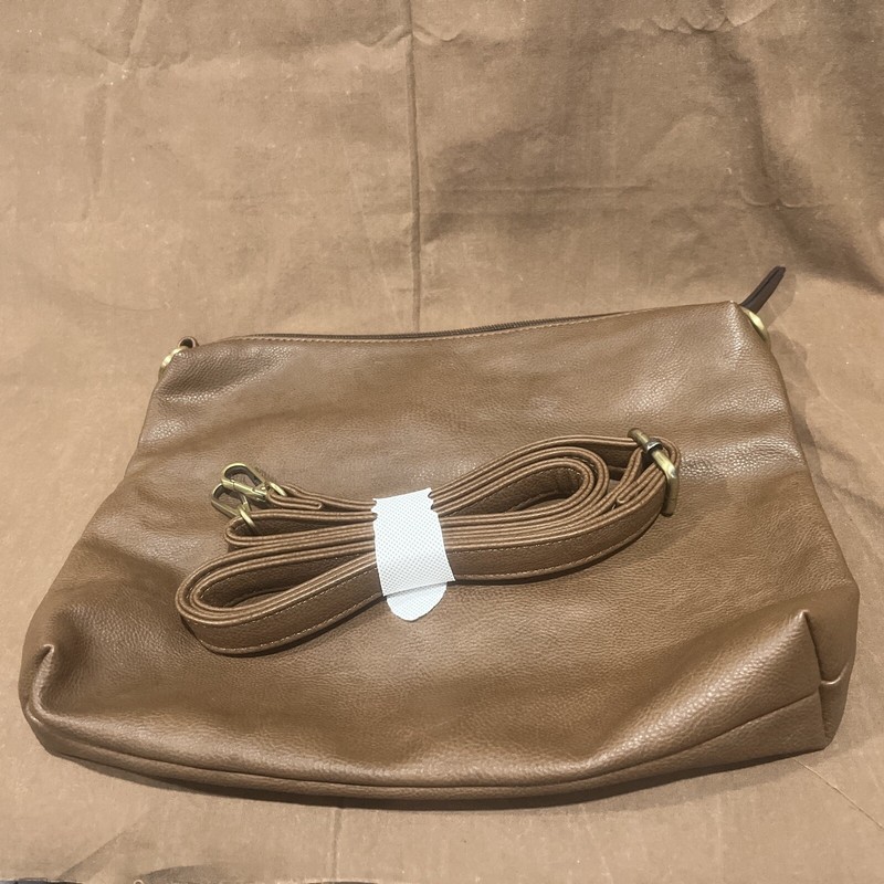 NWOT Joy Susan Cognac Brown Vegan Leather Crossbody Bag