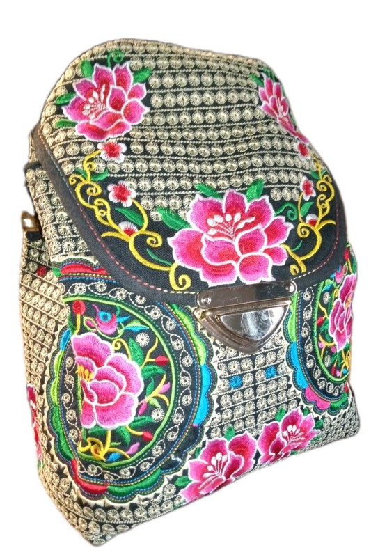 Embroidered Floral Mexican Backpack mochila Mexicana bordada nueva Purse Bag gallery