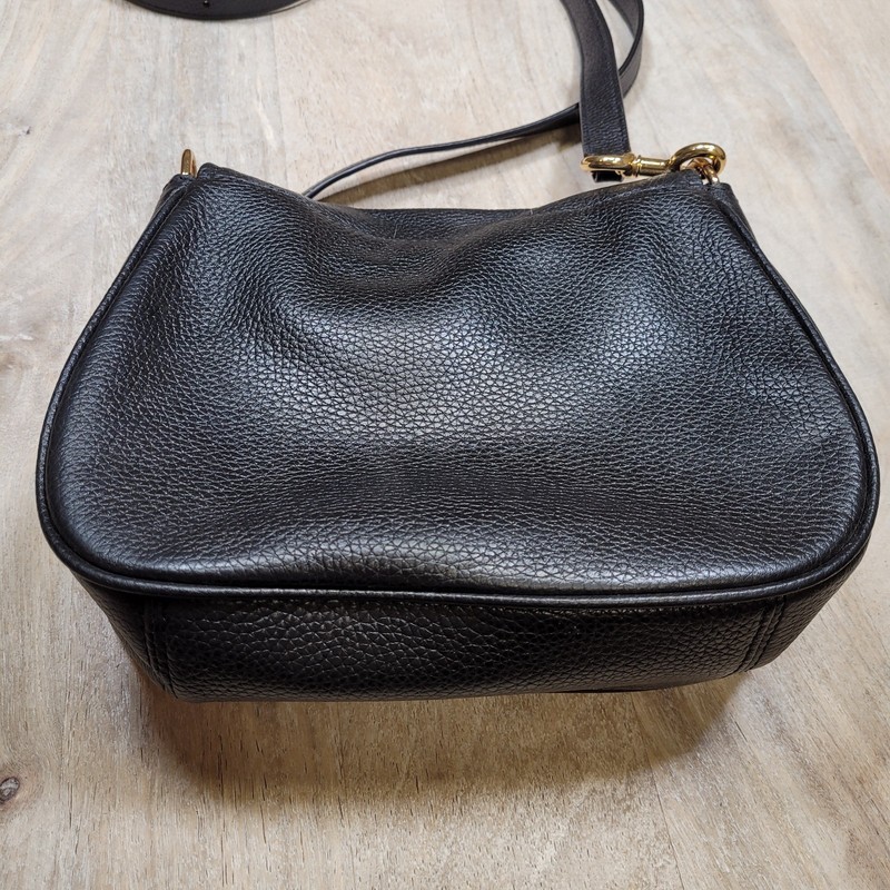 MARC JACOBS Women's Black Empire City Leather Crossbody Saddle Bag MSRP $400 gallery