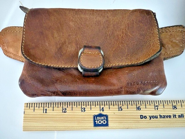Jack Georges Voyager Olivia Buffalo Leather Flap VINTAGE Crossbody Waist Bum Bag