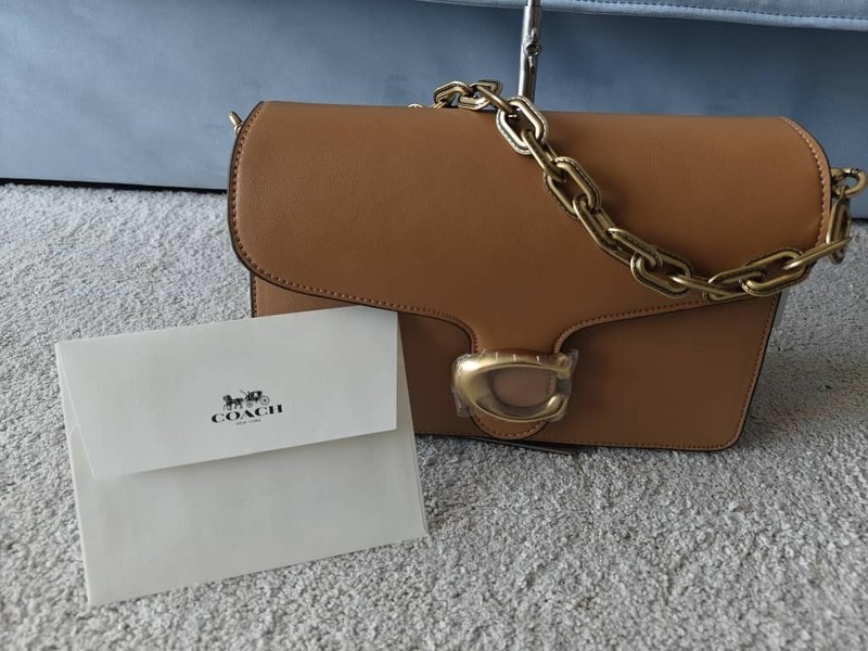 COACH CHAIN ​​TABBY Chain Shoulder Bag CAF52 Honey Brown