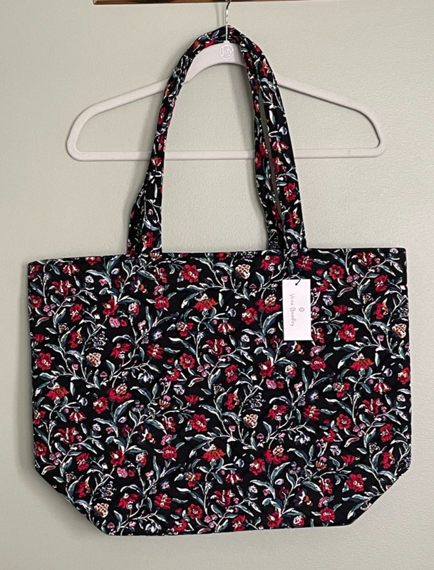 Vera Bradley Grand Tote PERENNIALS NOIR ~ NWT