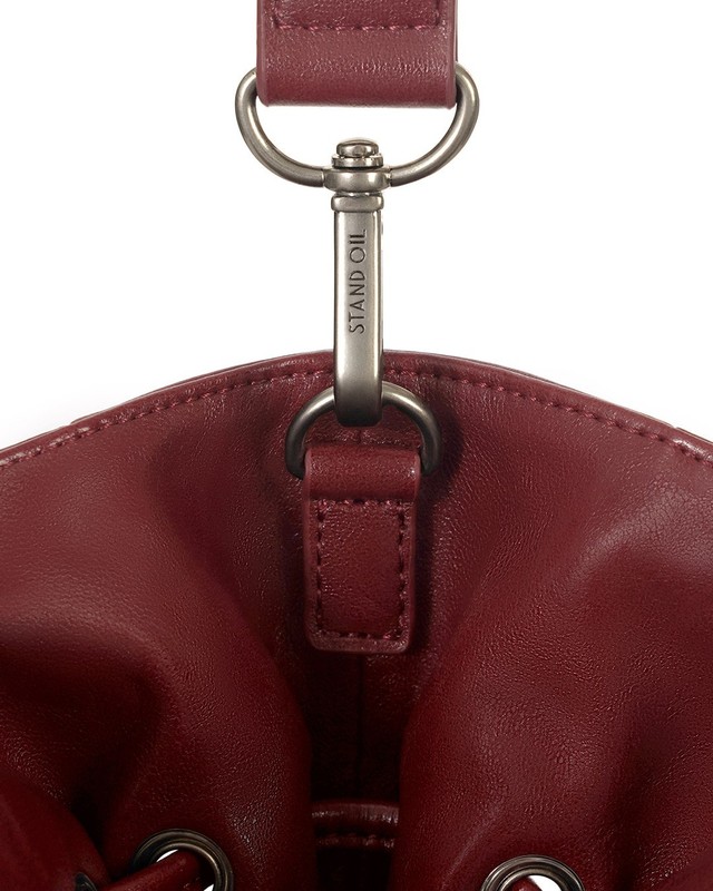 Korea Stand Oil Breezy Bag Women's Lifestyle Casual Crossbody Bag Red Wine NWT gallery