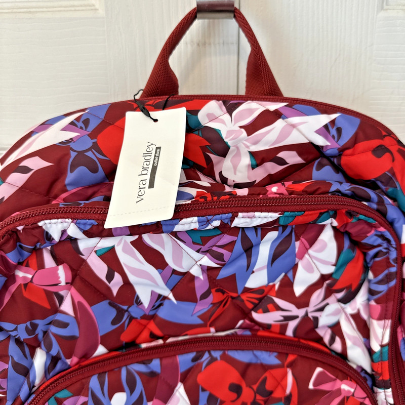 NWT Vera Bradley Essential Large Backpack Bow Show NEW School Book Bag Travel gallery
