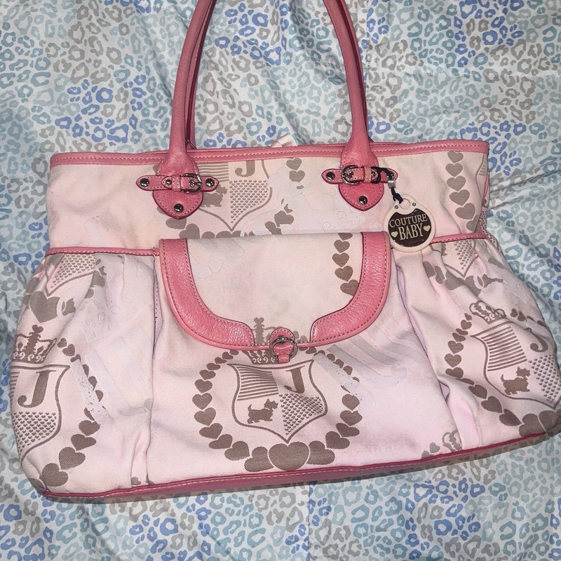 Vintage Pink Juicy Couture Purse Diaper Baby Bag Tote Handbag Y2K Changing Pad gallery